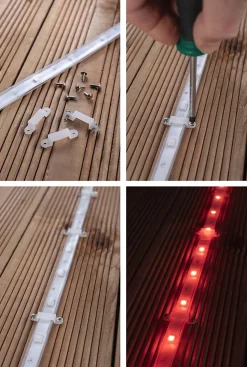 Strip LED intégré dimmable autocollant SimpLED Outdoor Paulmann 15W 195lm transparent mat L.5m x H.0,3x P.0,3cm