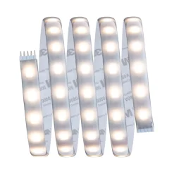Strip LED intégré dimmable autocollant MaxLED 500 Paulmann 16W 600lm Argent mat blanc chaud L.1,5m x H.0,3 x P.0,3cm