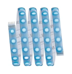 Strip LED intégré dimmable autocollant MaxLED 500 Paulmann 16W 600lm Argent mat blanc chaud L.1,5m x H.0,3 x P.0,3cm