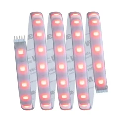 Strip LED intégré dimmable autocollant MaxLED 500 Paulmann 16W 600lm Argent mat blanc chaud L.1,5m x H.0,3 x P.0,3cm