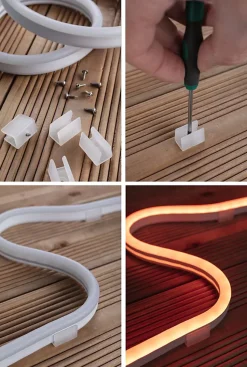 Strip LED intégré dimmable à clipser SimpLED Outdoor Paulmann 35W 360lm blanc mat L.500 x H.1,85 x P.1,85cm