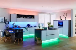 Strip LED intégré dimmable autocollant MaxLED 500 Paulmann 29W 1200lm Argent mat blanc chaud L. 3m x H.0,3 x P.0,3cm