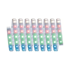 Strip LED intégré dimmable autocollant MaxLED 500 Paulmann 29W 1200lm Argent mat blanc chaud L. 3m x H.0,3 x P.0,3cm