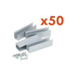 Support de Fixation Aluminium pour Néon LED Flexible 220V (Pack de 50) - SILAMP