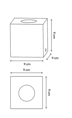 Support de lampe à poser Qausuit carré E27 IP20