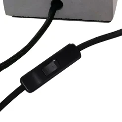 Support de lampe à poser Qausuit E27 IP20 gris foncé
