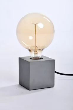 Support de lampe à poser Qausuit E27 IP20 gris foncé