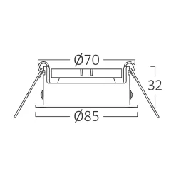 Support de spot Beta R1 rond blanc/noir MR16 GU10/GU5.3