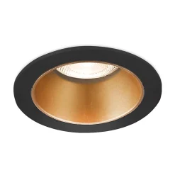 Support de spot Beta R2 rond noir/cuivre-doré MR16 GU10/GU5.3