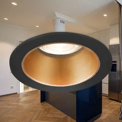 Support de spot Beta R2 rond noir/cuivre-doré MR16 GU10/GU5.3