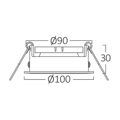 Support de spot Beta R3 rond noir MR16 GU10/GU5.3