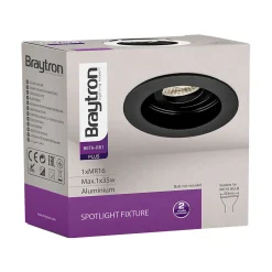 Support de spot Beta R3 rond noir MR16 GU10/GU5.3