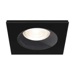 Support de spot encastrable carré noir IP54