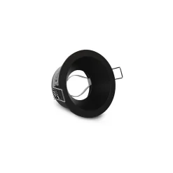 Support de Spot LED Encastrable GU10 Noir Etanche IP65 IK08 85mm - perçage 75 mm