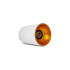 Support de Spot LED GU10 Cylindre Blanc/Doré IP20 96mm