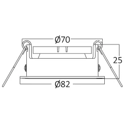 Support de spot rond blanc orientable GU10/GU5.3 IP20