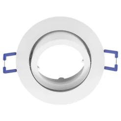 Support de spot rond blanc orientable GU10/GU5.3 IP20