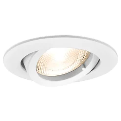 Support de spot rond blanc orientable GU10/GU5.3 IP20