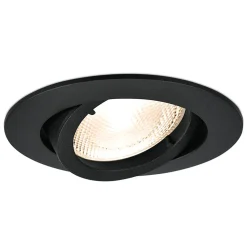 Support de spot rond noir orientable GU10/GU5.3 IP20