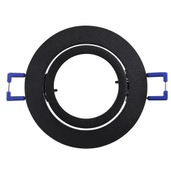 Support de spot rond noir orientable GU10/GU5.3 IP20
