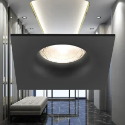 Support de spot Tetra D1 carré noir MR16 GU10/GU5.3