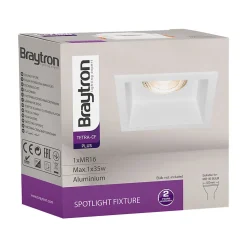 Support de spot Tetra S2 carré blanc MR16 GU10/GU5.3