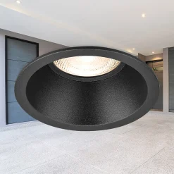 Support de spot Tetra S1 rond noir MR16 GU10/GU5.3