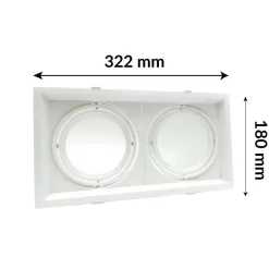 Support Double Encastrable pour Ampoules LED AR111 - SILAMP