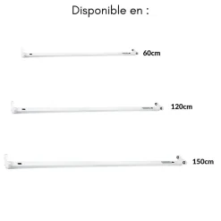 Support pour 2 tubes LED T8 60 cm IP20 - SILAMP