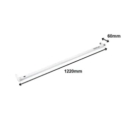 Support pour 2 tubes LED T8 150 cm IP20 - SILAMP
