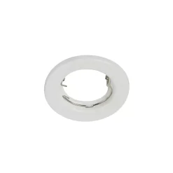 Support rond pour spot encastrable IP20 ⌀8,2xH.3,2cm métal blanc
