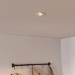 Support rond pour spot encastrable IP20 ⌀8,2xH.3,2cm métal blanc