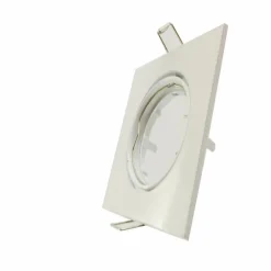 Support Spot Encastrable GU10 LED Orientable Carré BLANC - SILAMP