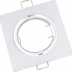 Support Spot Encastrable GU10 LED Orientable Carré BLANC - SILAMP