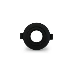 Support Spot Encastrable Plafond Rond Orientable 45 Noir 90 mm