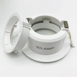 Support Spot Encastrable GU10 LED Orientable Rond BLANC (Pack de 10) - SILAMP