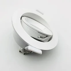 Support Spot Encastrable GU10 LED Orientable Rond BLANC (Pack de 10) - SILAMP