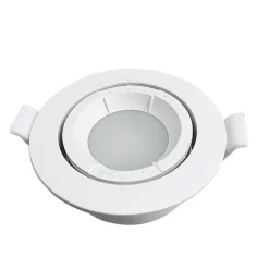 Support Spot Encastrable GU10 LED Orientable Rond BLANC - SILAMP