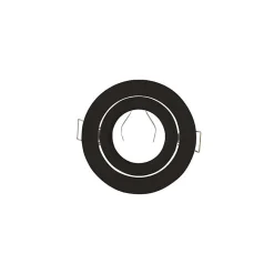 Support Spot Encastrable Plafond Rond Orientable 45 Noir 95 mm