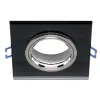 Support Spot Encastrable Orientable Carré Verre et Noir - SILUMEN - GU10 LED