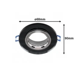 Support Spot Encastrable GU10/MR16 Rond Verre Effet Miroir - SILAMP