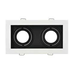 Support 2x spots Beta R5 rectangle blanc/noir MR16 GU10/GU5.3