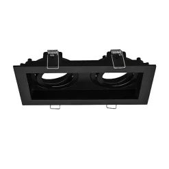 Support 2x spots Beta R5 rectangle noir MR16 GU10/GU5.3