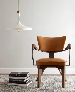 Suspension à 1 lumière Elstead Darwin, blanc mat, E27