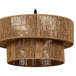 Suspension 1 lampe aspect fibres naturelles Ø38cm E27 42W GoodHome Brolga
