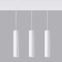Suspension 3 Lampes Blanc pour Ampoules GU10 - SILAMP