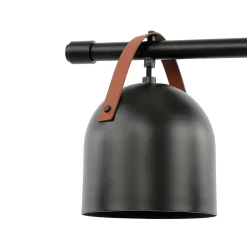 Suspension 3 lampes Hayott noir E27 15W IP20 L.75 x H.120 cm