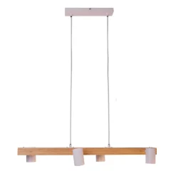 Suspension 4 pièces FRIDA metal blanc GU10 pour salon salle à manger entree bureau 80 cm