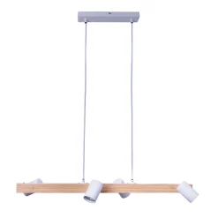 Suspension 4 pièces FRIDA metal blanc GU10 pour salon salle à manger entree bureau 80 cm
