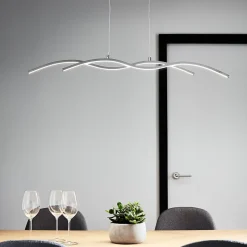 Suspension Alani LED intégrée argent